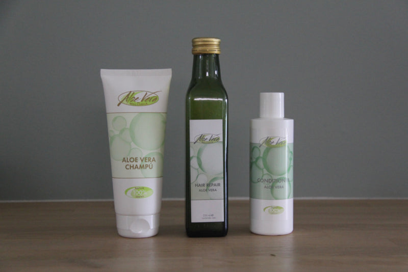 take care of your hair box met shampoo haarmasker en conditioner van het merk Aloe vera de Mallorca
