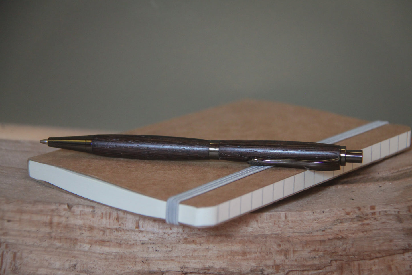 Houten potlood - wengé - gun metal