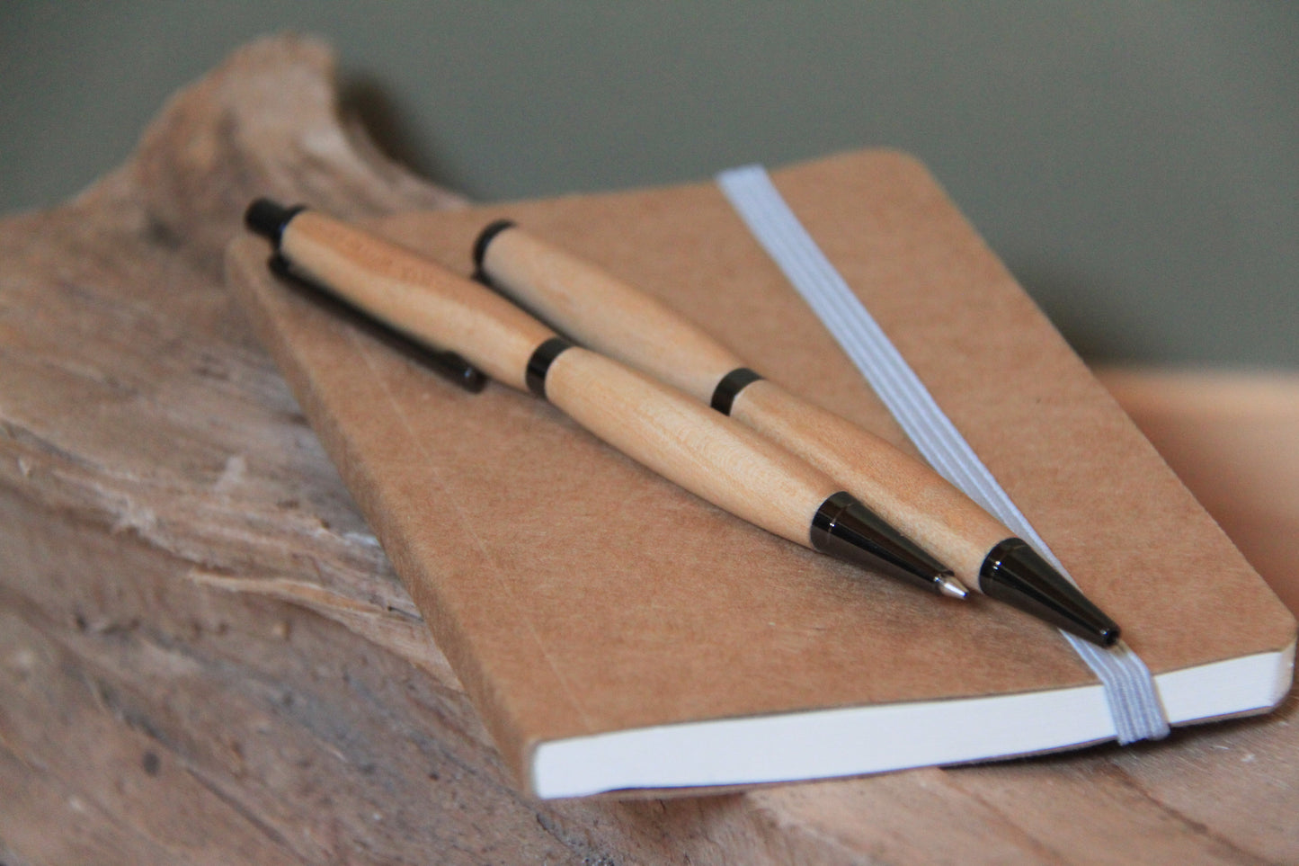 Balpen en potlood set - kerselaar - gun metal