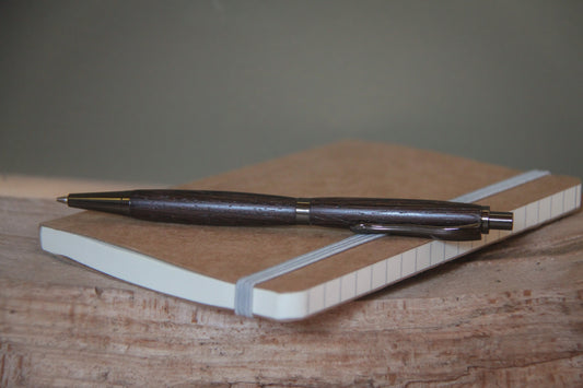 Houten potlood - wengé - gun metal